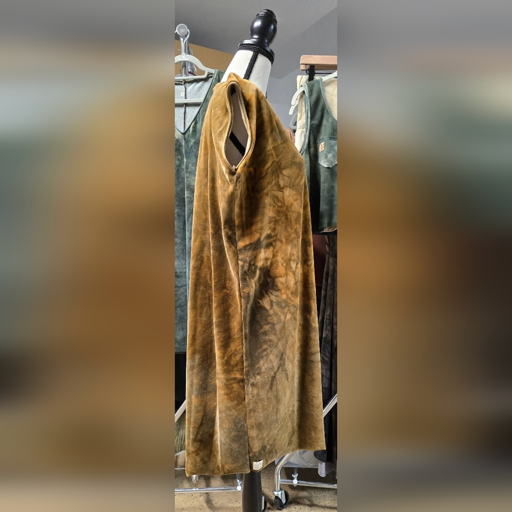 Sinew Moon Pinch of Grace Oversize Knee Length T Madrone Bamboo Velour XS/S - Picture 2 of 8